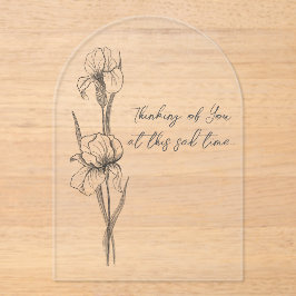 手書きアイリス付きカスタマイズ可能な共感書き アクリル招待状