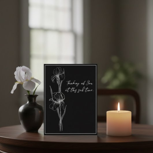 手書きアイリス付きカスタマイズ可能な共感書き ポストカード