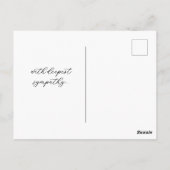 手書きアイリス付きカスタマイズ可能な共感書き ポストカード (裏面)