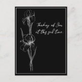 手書きアイリス付きカスタマイズ可能な共感書き ポストカード (正面)