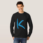 手書きアルファベットのK Tシャツ (正面フル)