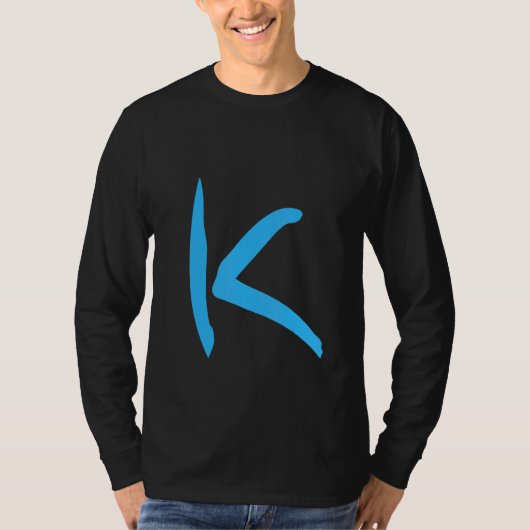 手書きアルファベットのK Tシャツ (正面)