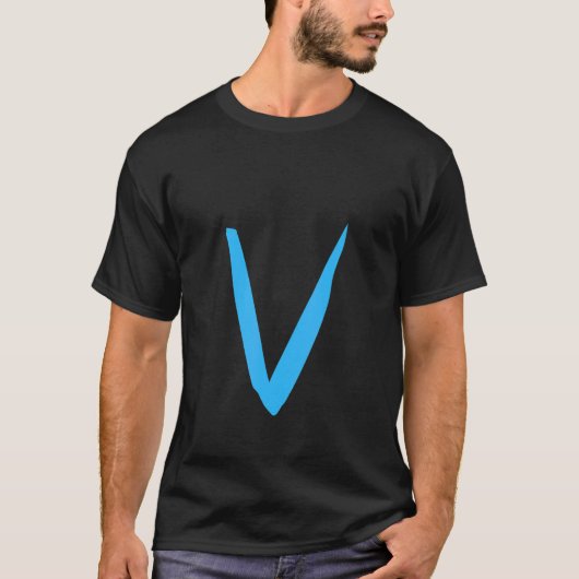 手書きアルファベットのV Tシャツ (正面)