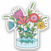 手書きアートワークカスタムのカットビニールシール シール (正面)