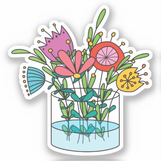 手書きアートワークカスタムのカットビニールシール シール (正面)