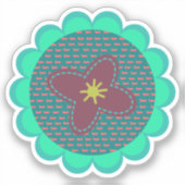 手書きアートワークカスタムのカットビニールシール シール (正面)