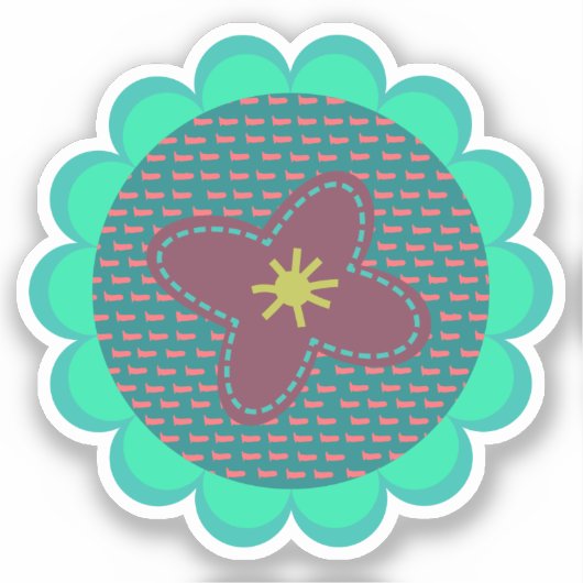 手書きアートワークカスタムのカットビニールシール シール (正面)