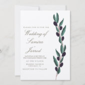 手書きイタリアオリーブブランチ結婚ズクラフト (正面)