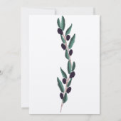 手書きイタリアオリーブブランチ結婚ズクラフト (裏面)