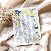 手書きイタリアンの結婚テーマ 招待状