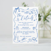 手書きイラストドードル結婚ズ詳細 エンクロージャーカード (スタンド正面)