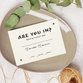 手書きイラストレーションファンキーレトロフランスのヴィンテージ 出欠カード