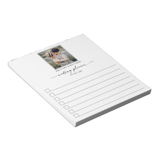 手書きインクの写真ウェディングプランナーの一覧 ノートパッド (アングル)