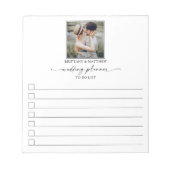 手書きインクの写真ウェディングプランナーの一覧 ノートパッド (正面)