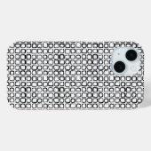 手書きインクの正方形グリッドケースメイトiPhoneケース Case-Mate iPhoneケース (裏面 (横))