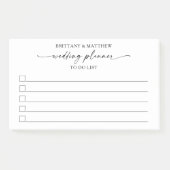 手書きインクスクリプトウェディングプランナーの実行リスト ポストイット (正面)
