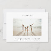 手書きインクブラックメリークス写真 シーズンカード (正面)