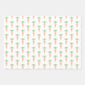 手書きイースターキャロットギフトラップ ラッピングペーパーシート (正面2)