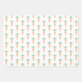 手書きイースターキャロットギフトラップ ラッピングペーパーシート (正面)