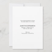 手書きウェルカムフォトトレンディースクリプトベビー サンキューカード (裏面)