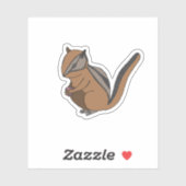 手書きウッドランド動物可愛いチムンク シール (シート)