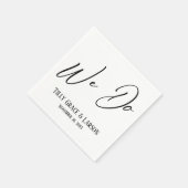 手書きエレガントのシンプルタイポグラフィ スタンダードカクテルナプキン (角)