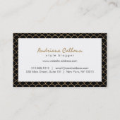 手書きエレガントの名前(アールデコパターン付き) 名刺 (裏面)