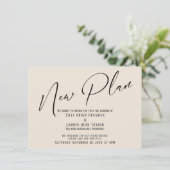 手書きエレガントの新しいプランクリームの発表 招待状 (スタンド正面)