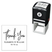 手書きエレガントの結婚タイポグラフィありがとう セルフインキングスタンプ (インサイチュ)