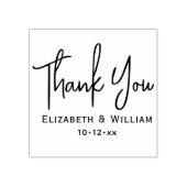 手書きエレガントの結婚タイポグラフィありがとう ラバースタンプ (インプリント)