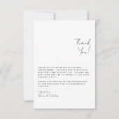 手書きエレガントの額縁の写真に結婚感謝 サンキューカード (裏面)