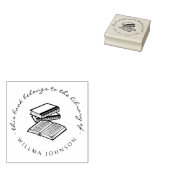 手書きエレガントカスタムライブラリのブック ラバースタンプ (押印)