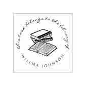 手書きエレガントカスタムライブラリのブック ラバースタンプ (インプリント)