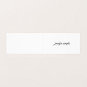 手書きエレガントスクリプトのクリーンモダンミニマル 名刺 (外部フラット)