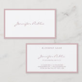 手書きエレガントスクリプトのミニマルモダンリスト 名刺 (正面/裏面)