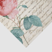 手書きエレガントスクリプトのヴィンテージフランスのバラ 薄葉紙 (詳細)