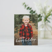 手書きエレガントスクリプトの分岐写真 シーズンポストカード (スタンド正面)