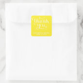 手書きエレガントスクリプトステッカーに感謝 スクエアシール (バッグ)