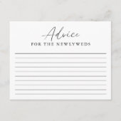 手書きエレガントスクリプトブライダルシャワーアドバイス エンクロージャーカード (正面)