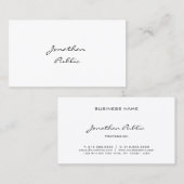 手書きエレガントスクリプトモダンプロフェッショナル上 名刺 (正面/裏面)