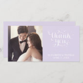 手書きエレガントスクリプト写真サンキューカード サンキューカード (正面/裏面)