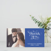 手書きエレガントスクリプト写真サンキューカード サンキューカード (スタンド正面)