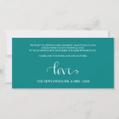 手書きエレガントスクリプト写真サンキューカード サンキューカード (裏面)