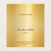 手書きエレガントスクリプト名フェイク金ゴールド 名刺 (内部フラット)