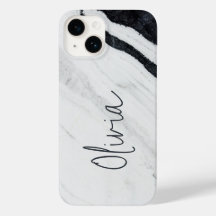 手書きエレガントスクリプト名白黒大理石