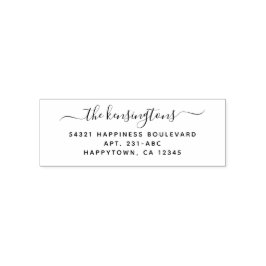 手書きエレガントスクリプト差出人住所 セルフインキングスタンプ