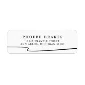 手書きエレガントスクリプト差出人住所 ラベル (正面)