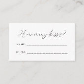 手書きエレガントスクリプト数キスゲーム エンクロージャーカード (正面)