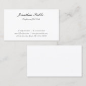 手書きエレガントスクリプト文字モダンテンプレート 名刺 (正面/裏面)