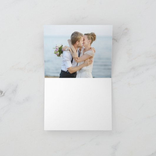 手書きエレガントスクリプト2写真ありがとう サンキューカード (内部)